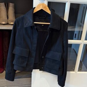 Banana Republic Factory Black Faux Suede Jacket for Women